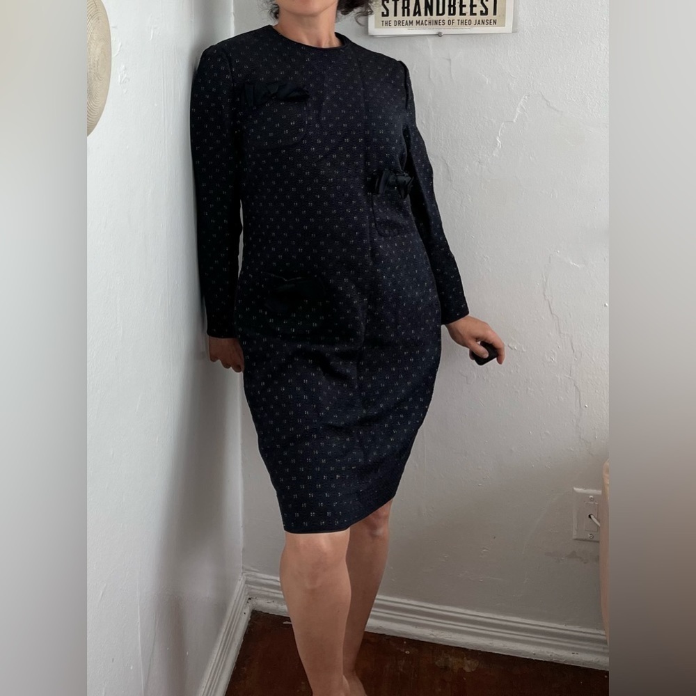 Vintage William Pearson Long Sleeve Dress with Bows